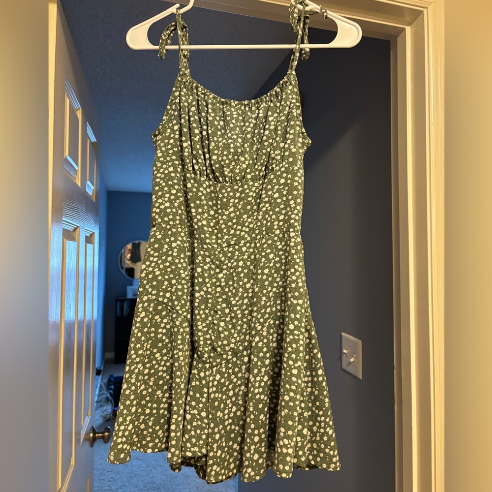 Green Floral Women's Romper
